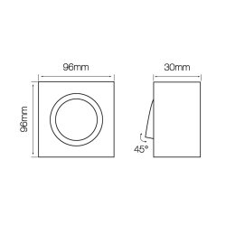 Indbygningsspot - Cubo - Sort - LED Line