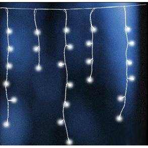 Julelyskde - Istap - Hvid LED - 200 lys - Veli-Line