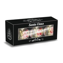 Jule Lyskugle - Julemand - Inkl. Batteri - 3 Pak