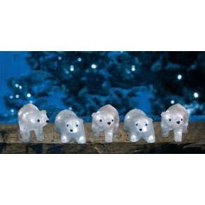 Isbjrne - Akryl - 5stk  - IP44 - Veli-Line