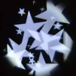 Julelys LED - Projekt�r - Hvide Stjerner - 5x5 Meter - GN