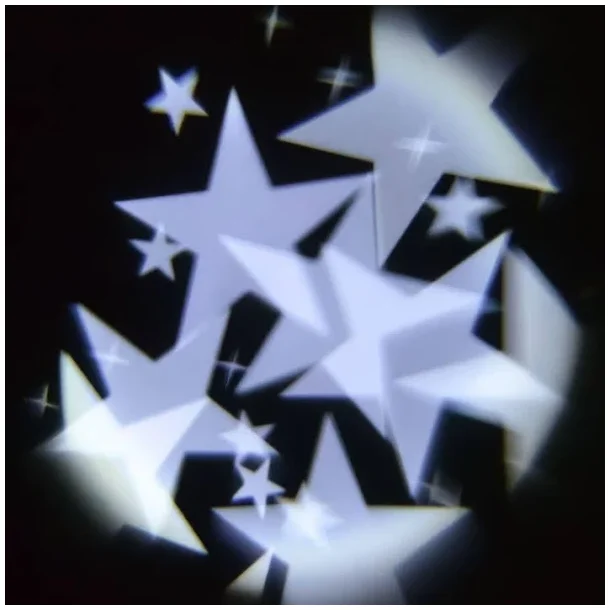 Julelys LED - Projektr - Hvide Stjerner - 5x5 Meter - GN