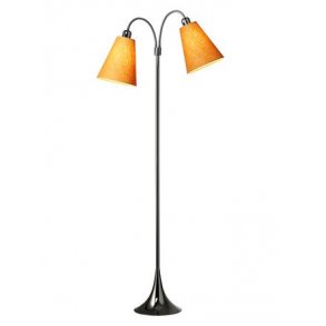 Fodgnger Gulvlampe - Sort Forkromet - Karry - Nielsen Light