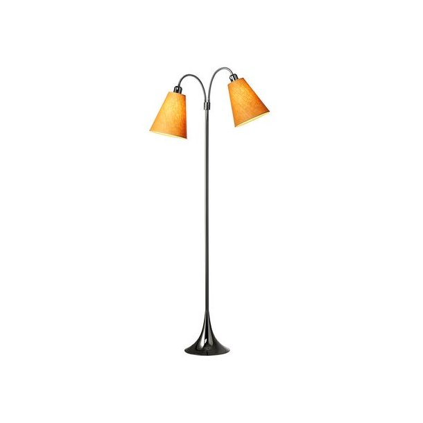 Fodgnger Gulvlampe - Sort Forkromet - Karry - Nielsen Light