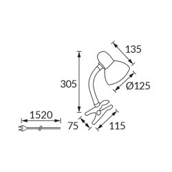 Klemspot - Tola - Sort - Str�hm