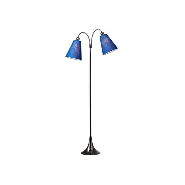 Fodgnger Gulvlampe - Sort Forkromet - Kornbl - Nielsen Light
