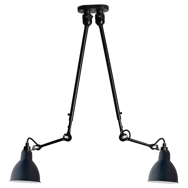 Lampe Gras - Loftslampe - 302 - Dobbelt - Sort/Bl - DCW ditions Paris