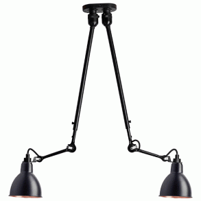 Lampe Gras - Loftslampe - 302-R - Dobbelt - Sort/Kobber - DCW ditions Paris