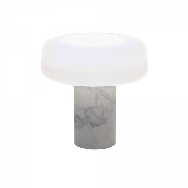 Solid Bordlampe - Carrara Marmor - Terence Woodgate