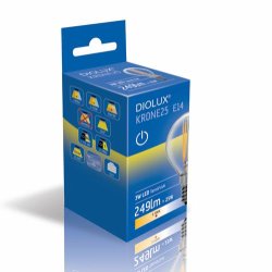 LED Kronepre Diolux 3W - E14 - 2700K - Klar - GN