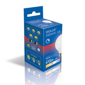 LED Kronepre Diolux 4W E14 - 3000K - 3 Trins - GN