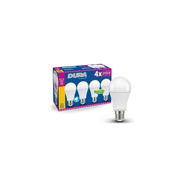 LED pre - 13,5W - E27 - 3000K - 1521L - Duralamp - 4 Pak.