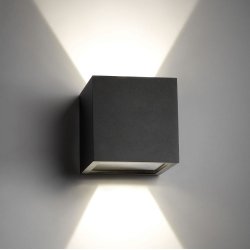 Cube LED XL ude/inde vglampe - Sort - Light-Point