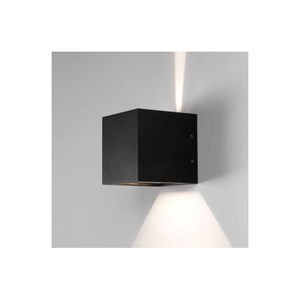 Cube LED ude/inde vglampe - Sort - Light-Point