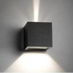 Cube LED ude/inde vglampe - Sort - Light-Point
