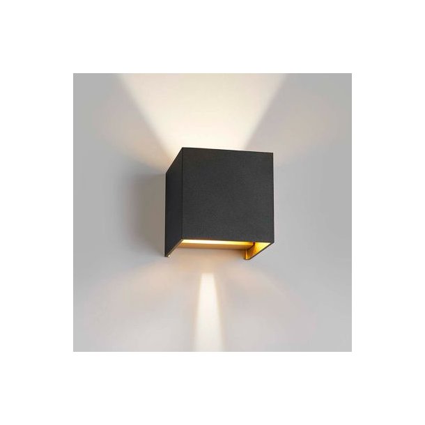 Box vglampe LED - Sort/Guld - Light-Point