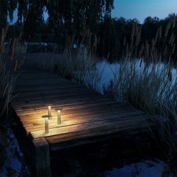 Lix IP44 Bordlampe - Guld - Transportabel - IP44.de