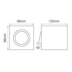 Pbygningsspot - Cubo - Hvid - LED Line