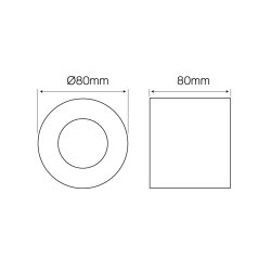 Pbygningsspot - Tube - Sort - LED Line