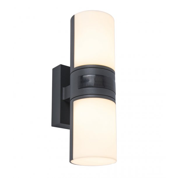 Cyra Vglampe Dobbelt M/Sensor - Mrkegr - Lutec