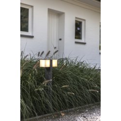 Cuba Dobbelt Bedlampe - M�rkegr� - Lutec