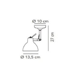 LUXY H0 - Vg / Loftslampe - Hvid - Mat Hvid Glas - Rotaliana