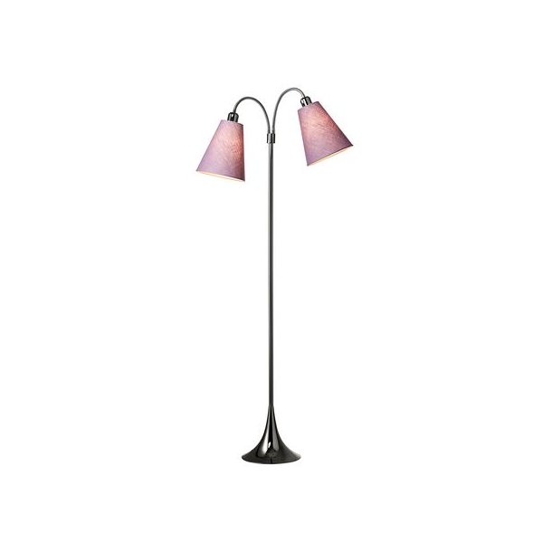 Fodgnger Gulvlampe - Sort Forkromet - Lyng - Nielsen Light