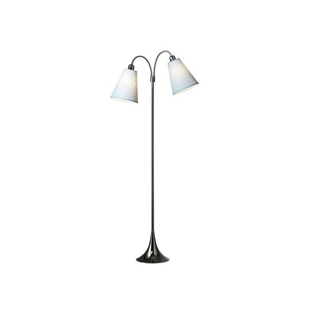 Fodgnger Gulvlampe - Sort Forkromet - Lysebl - Nielsen Light