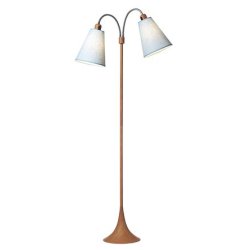 Fodg�nger Gulvlampe - Tr�look/Lysebl� - Nielsen Light