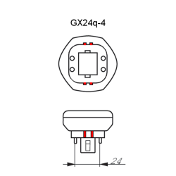 PLT/E - Kompaktlysstofsrr -  Gx24q-4 (4-pin) - 42W - 827 - Unison