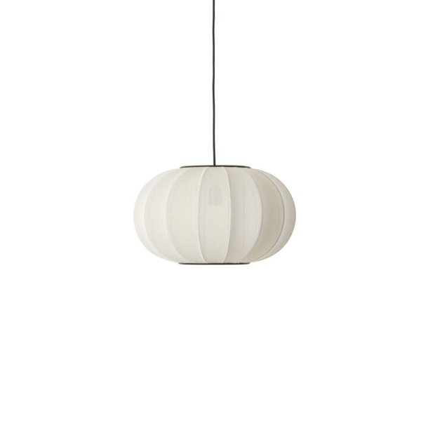 Knit-Wit - 45 Oval Pendant - Pearl White - Made By Hand