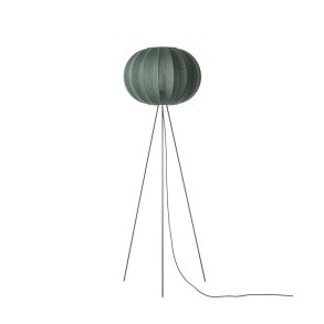 Knit-Wit - 45 Round Floor High - Tweed Green - Gulvlampe - Made By Hand