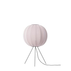 Knit-Wit - 60 Round Floor Medium - Light Pink - Gulvlampe - Made By Hand