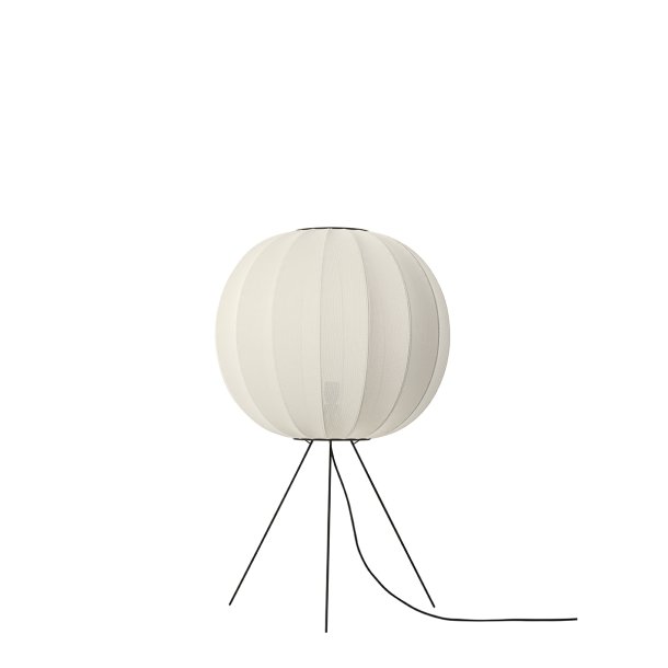 Knit-Wit - 60 Round Floor Medium - Pearl White - Gulvlampe - Made By Hand