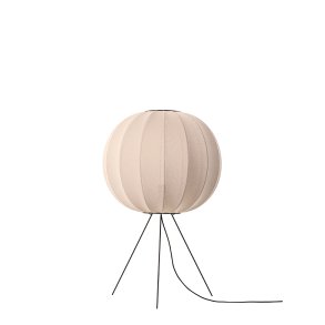 Knit-Wit - 60 Round Floor Medium - Sand Stone - Gulvlampe - Made By Hand