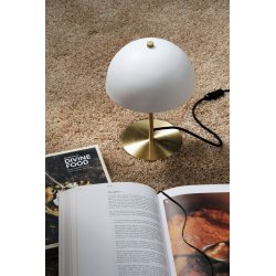 Malm Bordlampe - Hvid/Messing - Dyberg Larsen