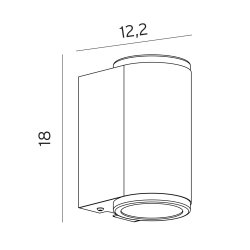 Mandal - Up/Down Vglampe - Galvaniseret - Norlys