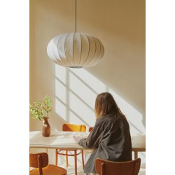 Knit-Wit - 76 Oval Pendant - Pearl White - Made By Hand