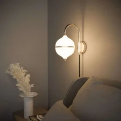 Eternal Moonlight Vglampe - Messing/Opal - Rebello Decor