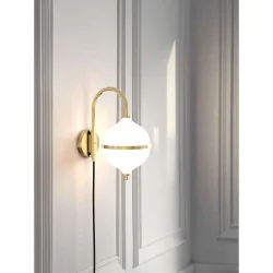 Eternal Moonlight Vglampe - Messing/Opal - Rebello Decor