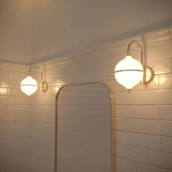 Eternal Moonlight Vglampe - Messing/Opal - Rebello Decor