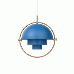 Multi-Lite Pendel - Nordic Blue/Messing - GUBI