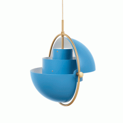 Multi-Lite Pendel - Nordic Blue/Messing - GUBI