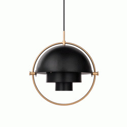 Multi-Lite Pendel - Messing/Sort - GUBI