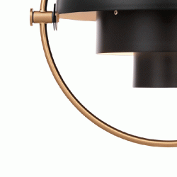 Multi-Lite Pendel - Messing/Sort - Small - GUBI