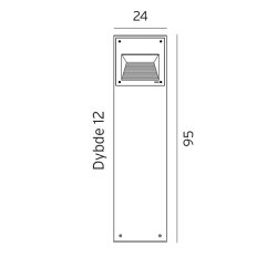 Namsos - LED Bedlampe 1931 - Grafit - Norlys