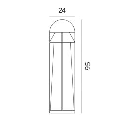 Narvik - LED Bedlampe - Aluminium - 3000K - 556 lumen - Norlys