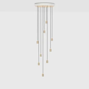 Nine Pendel - Messing/Hvid - Tala