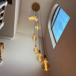 Nine Pendel - Egetr/Hvid - Voronoi II - Tala