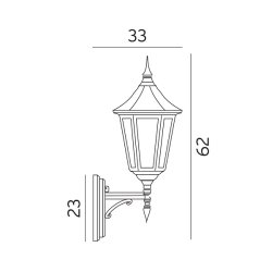 Modena Vglampe 350 - Grnpatineret - Norlys